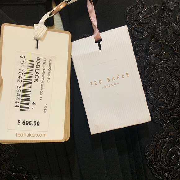 Ted Baker Amaali Lace Appliqué Fit & Flare Dress - Picture 6 of 8